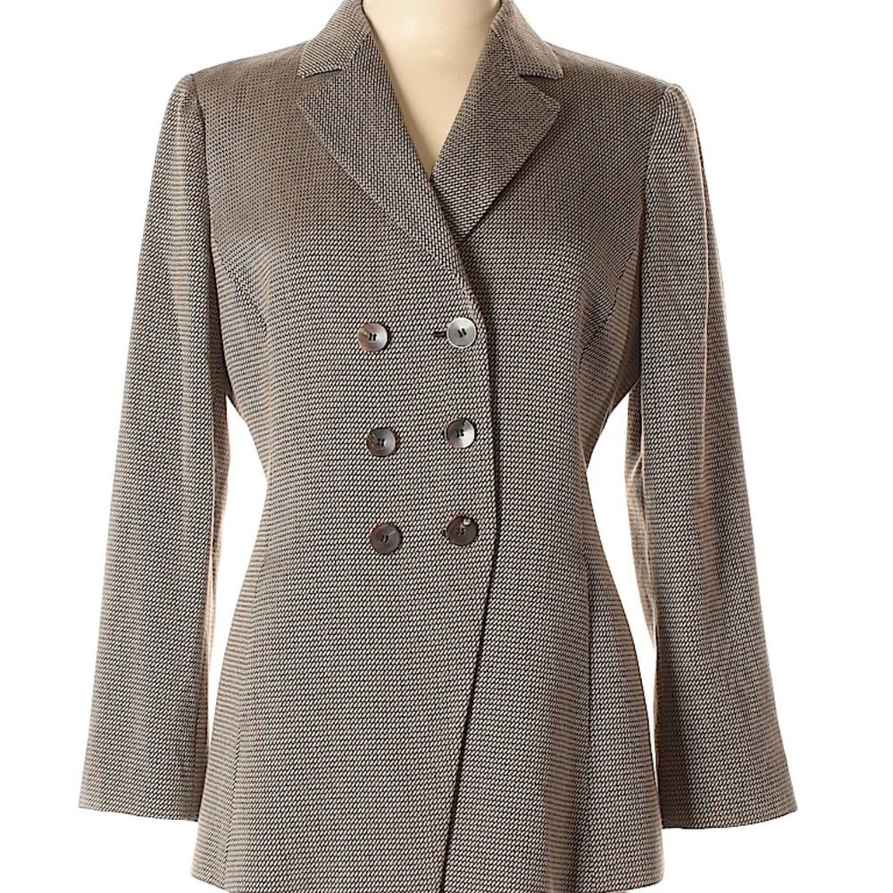 ARMANI COLLEZIONI size 10 heavy weight  double breasted tan jacket